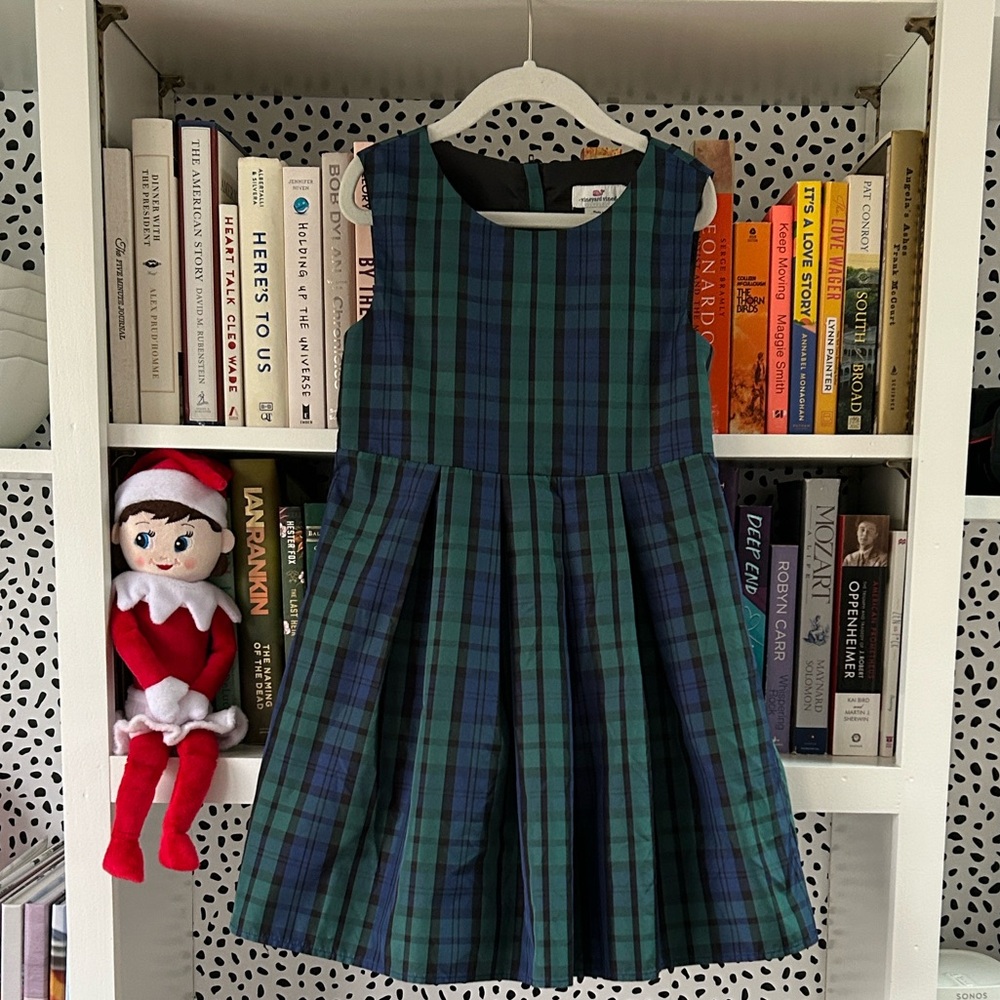 Vineyard Vines Girls’ Holiday Tartan Dress – Size 7